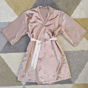 Champagne Kimono Short Robe - One Size